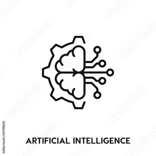 artificial intelligence icon vector. digital brain icon vector symbol illustration. Modern simple vector icon for your design. artificial intelligence icon vector.	