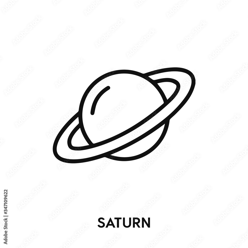Fototapeta premium saturn icon vector. planetary icon vector symbol illustration. Modern simple vector icon for your design. planet icon vector