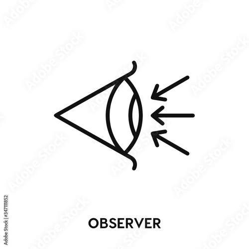 observer icon vector. observer sign symbol