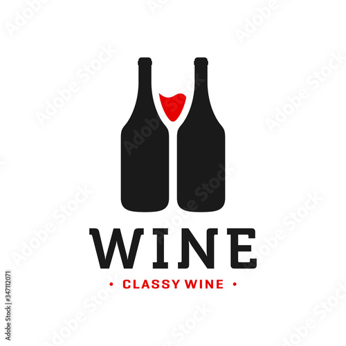 the logo of two bottles of wine