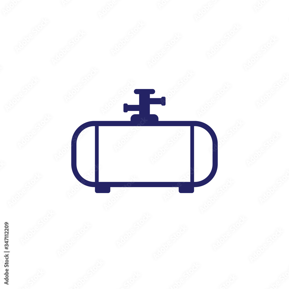 Obraz premium gas tank, industrial cylinder icon on white