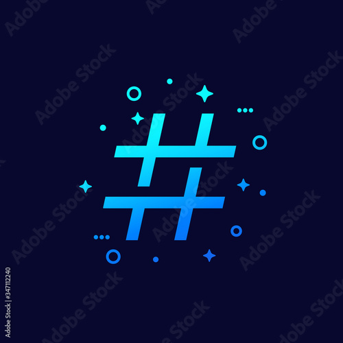 hashtag or trend topic vector icon