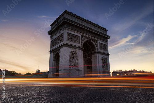Paris, Famous Arc de Triumph at evening , France © Vladimir