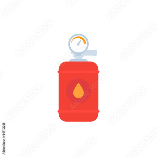 lpg gas tank icon isolated on white