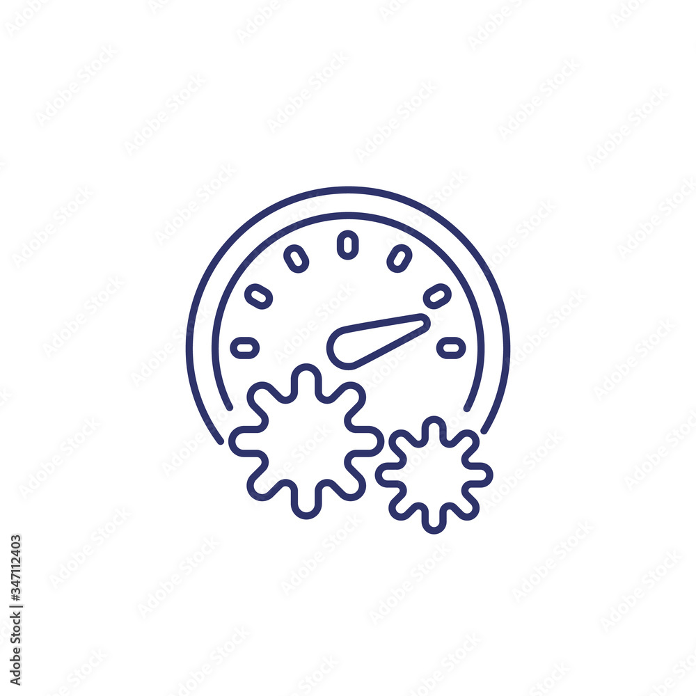 virus meter, high level line icon virus meter, high level line icon
