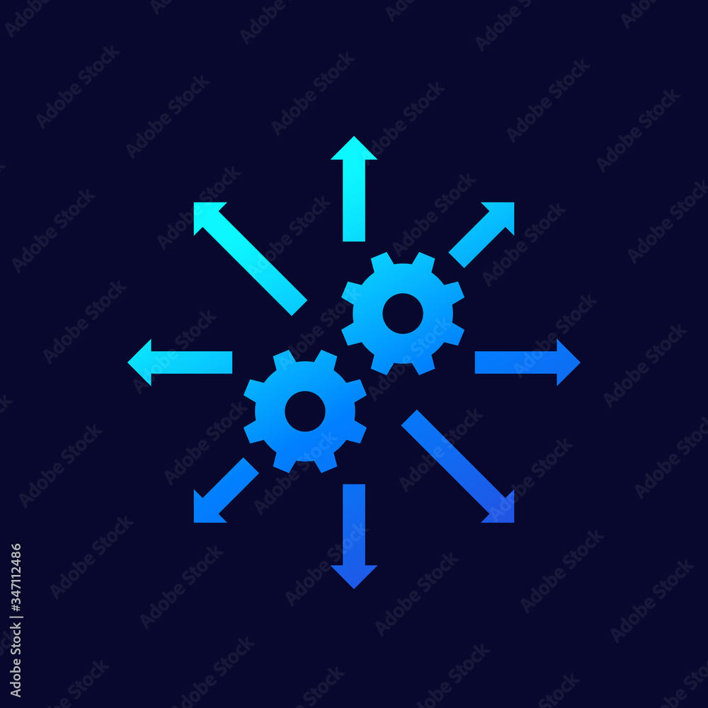 automation and integration icon, vector automation and integration icon, vector