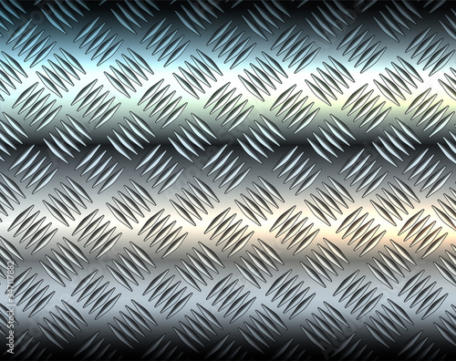 Metallic silver diamond steel metal sheet texture background