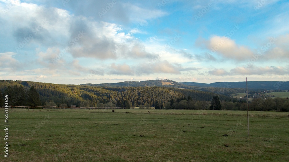 natural landscape in chech ore mountains