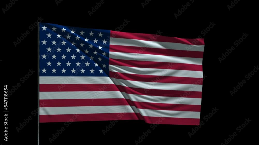 Symbol of US statehood. Star-striped flag on a black background. Symbol of US statehood. Star-striped flag on a black background.