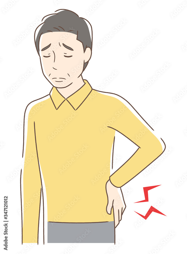 Fototapeta premium 腰痛に悩む男性