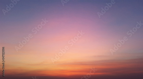 orange evening sunset on violet sky © olenadesign