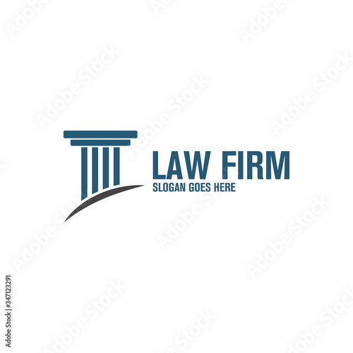 pillar - law logo vector design template