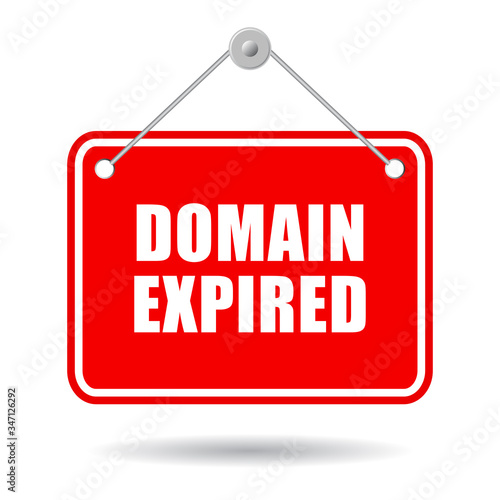 Domain expired vector sign