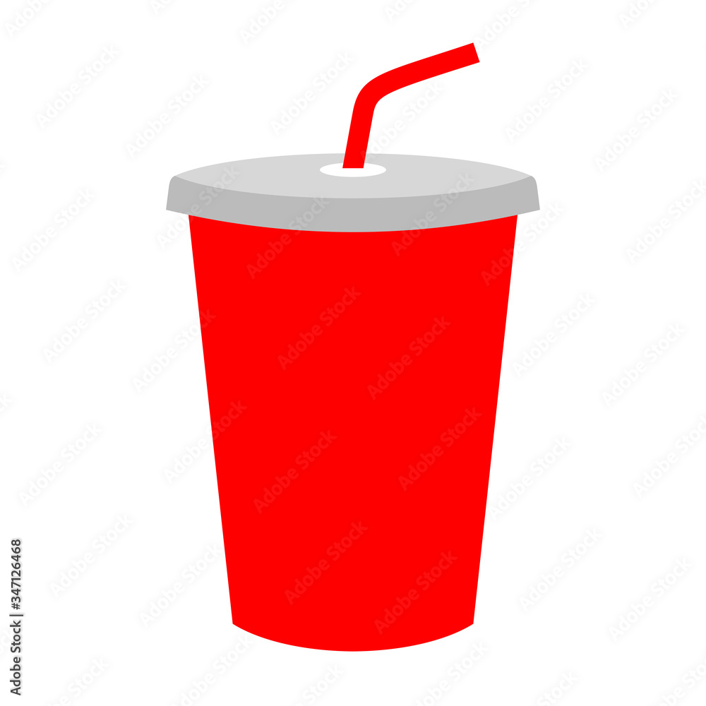 Soft drink red cup vector icon Soft drink red cup vector icon