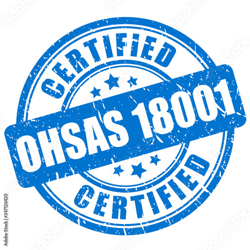 Ink stamp Ohsas 18001 certified photo