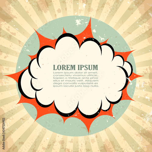 Old striped retro poster design