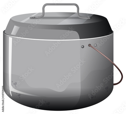 Cooking pot on white background