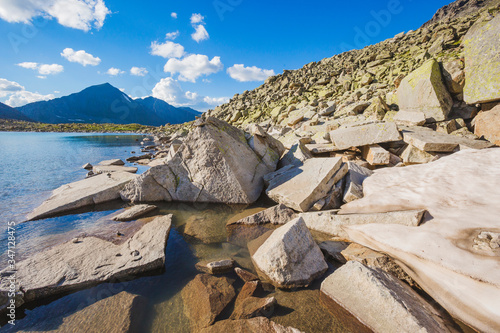 Upper Akchan lake. Mountain Altai, Russia photo