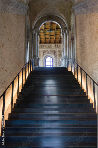 Staircase of the historic Scuola Grande della Misericordia in Venice