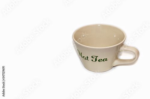 Coffee and tea cup isolated on white background