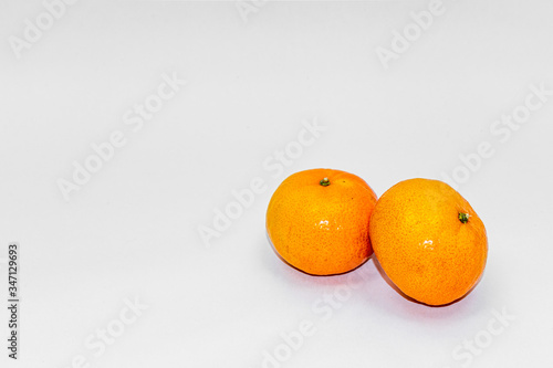 oranges on a white background