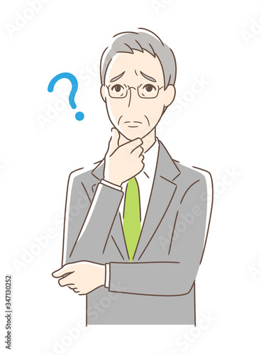 Wallpaper Mural 不安・疑問・悩みを感じる男性 Torontodigital.ca