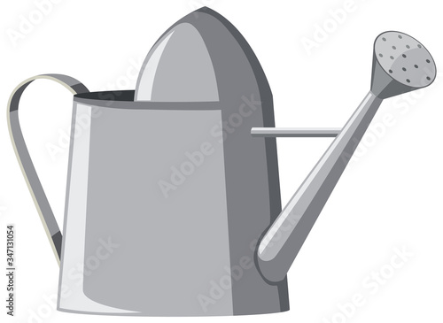 Watering can on white background
