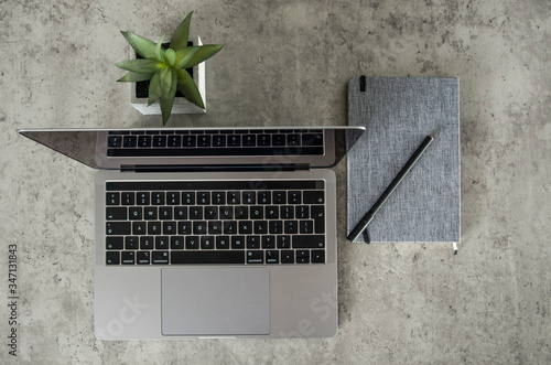 Obraz na płótnie praca laptop w salonie