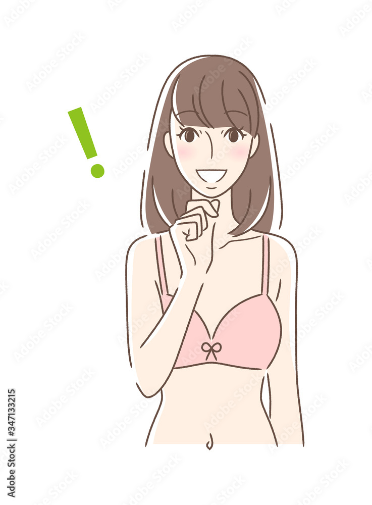 笑顔で納得する正面向きの女性