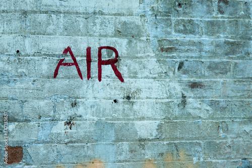 graffiti on the wall the word AIR
