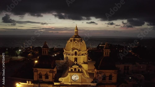 Aerial Drone footage from the coast of Cartagena