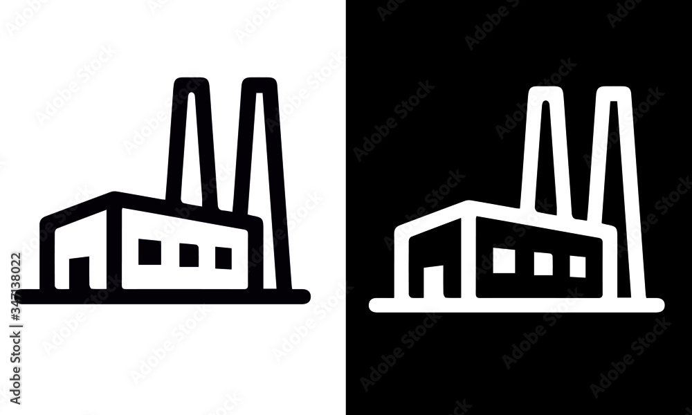 Industry Icons vector design black and white Industry Icons vector design black and white