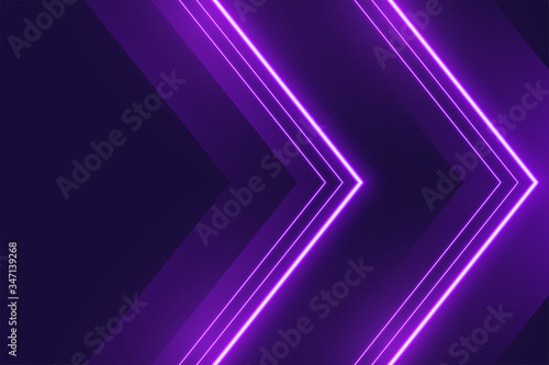 neon purple lights background in arrow style