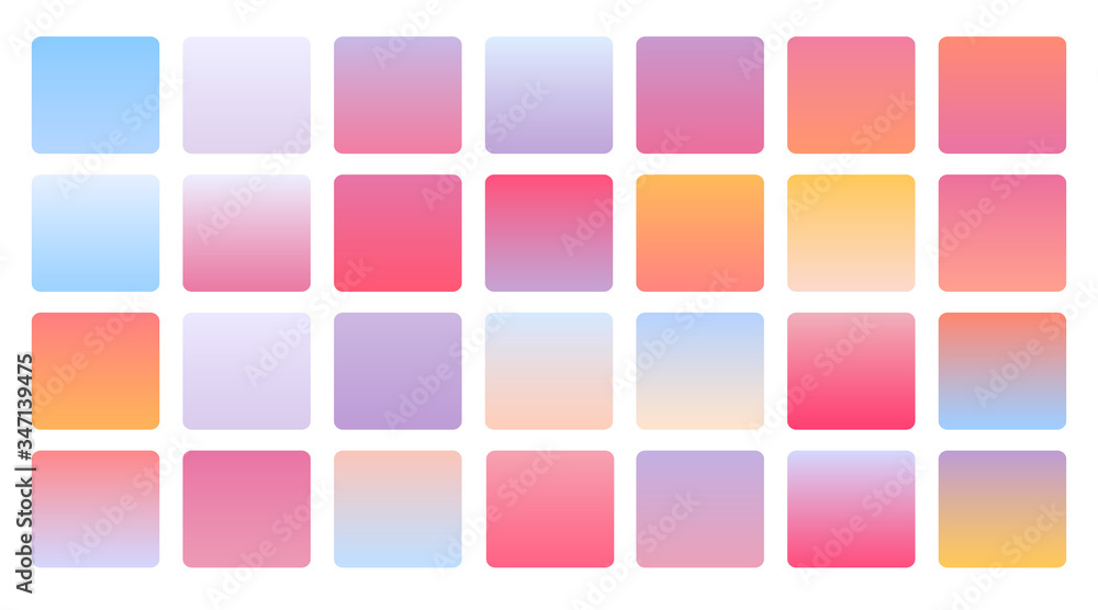 soft pastel color gradients combination mega set