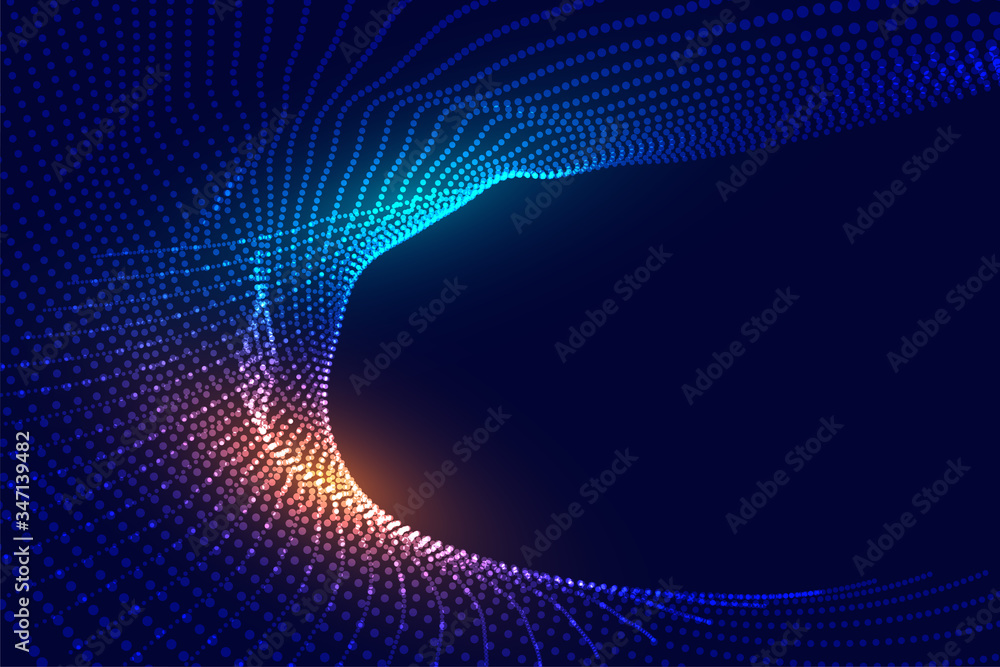 Fototapeta premium abstract futuristic digital particles glowing background design