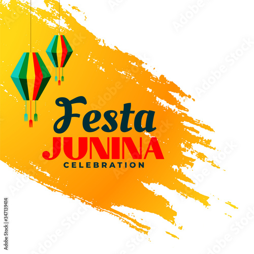 happy festa junina celebration wishes background design photo