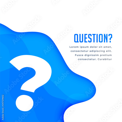 blue question web help and support background