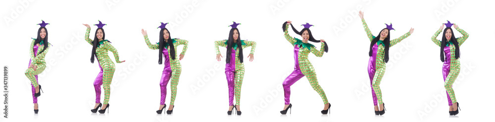 Funny clown isolated on white Funny clown isolated on white