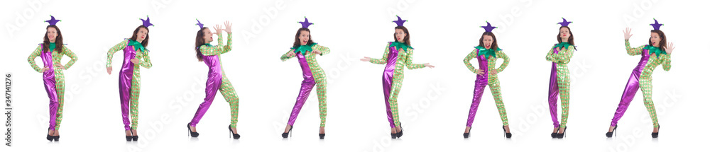 Funny clown isolated on white Funny clown isolated on white
