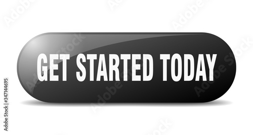 get started today button. get started today sign. key. push button.