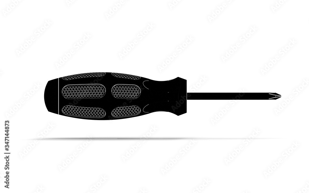 Fototapeta premium 3d illustration of screwdriver isolated