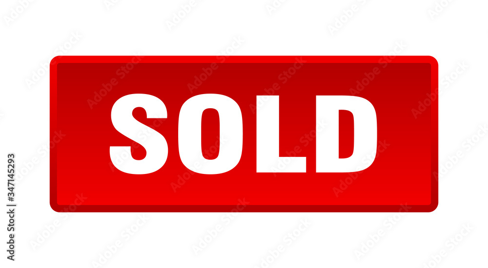 sold button. sold square red push button sold button. sold square red push button