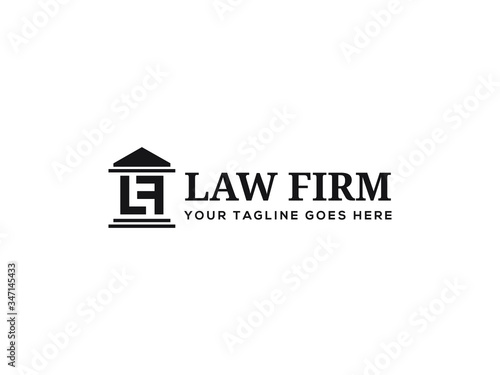 letter LF for law firm logo vector design