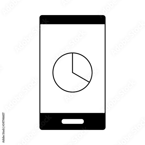 スマートフォンのアイコン 円グラフ