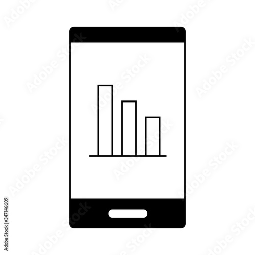 スマートフォンのアイコン 棒グラフ