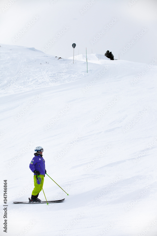 skiing in the mountains skiing in the mountains