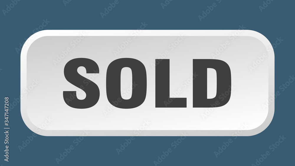 sold button. sold square 3d push button sold button. sold square 3d push button