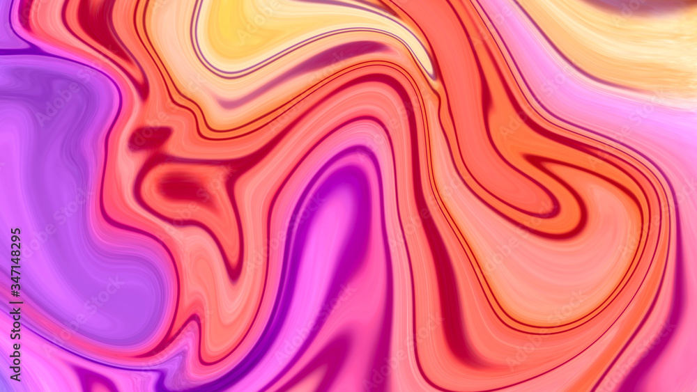 Fototapeta premium Liquid effect abstract colorful background. Marble effect trendy background.