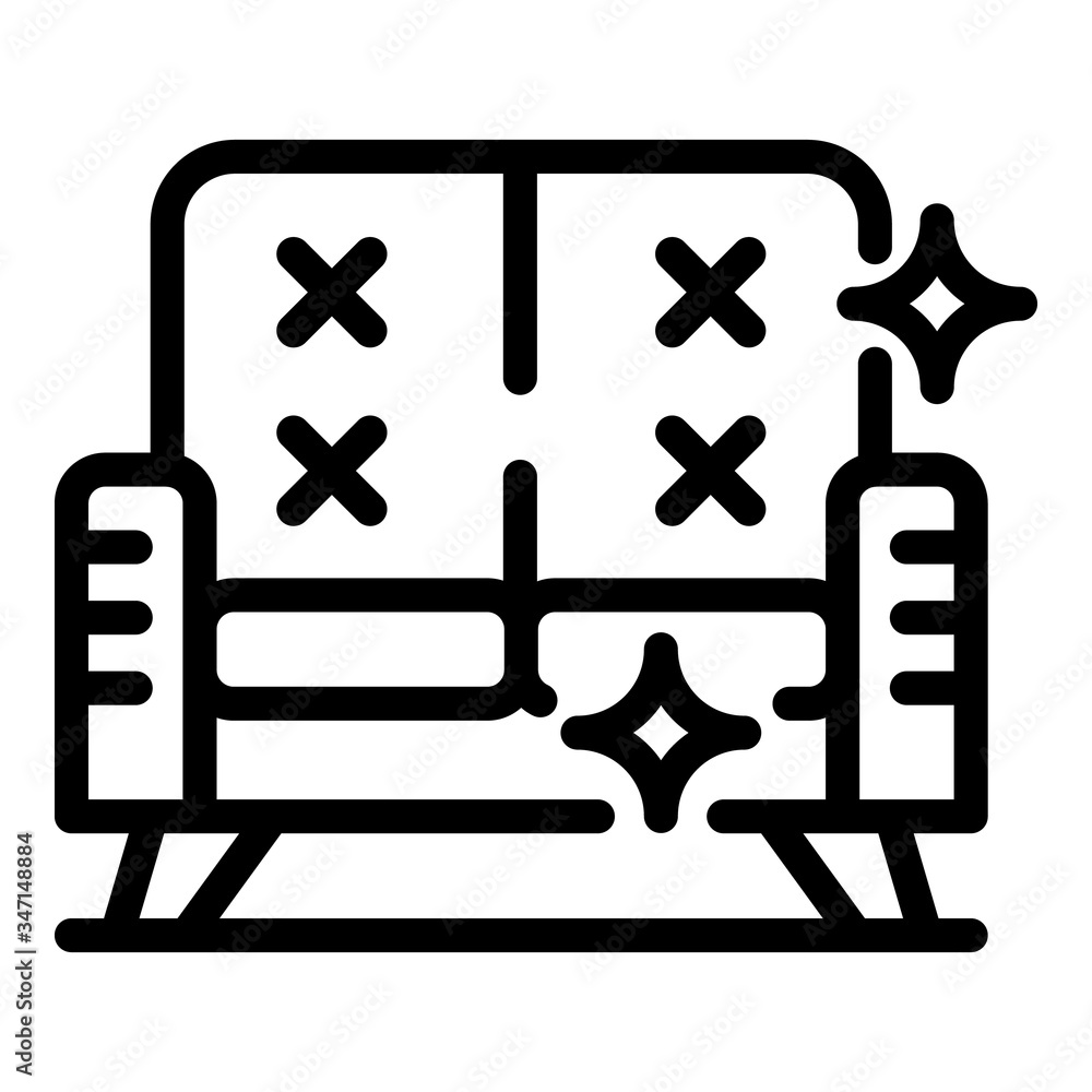 Sofa cleaning icon. Outline sofa cleaning vector icon for web design isolated on white background Sofa cleaning icon. Outline sofa cleaning vector icon for web design isolated on white background