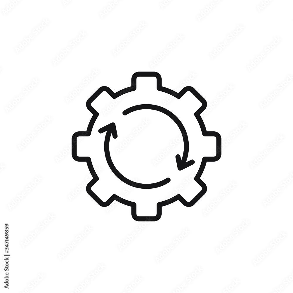 Processing icon gear vector